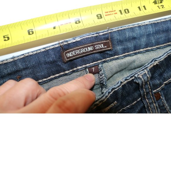 UNDERGROUND SOUL Skinny Ankle Blue Jeans - Waist 30x30 Inseam - Length 38 Rise7 - Picture 3 of 16